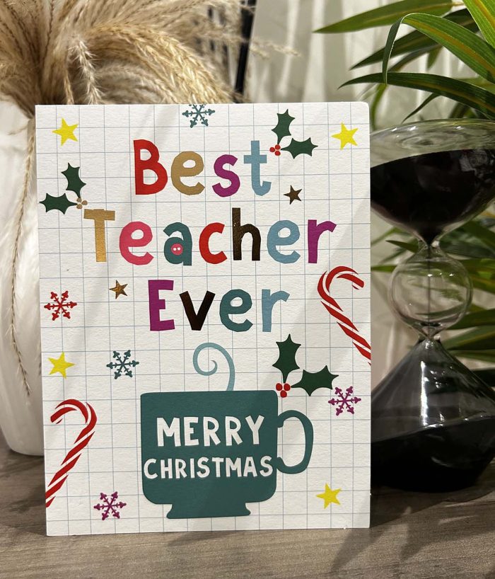 Best Teacher Ever Christmas card