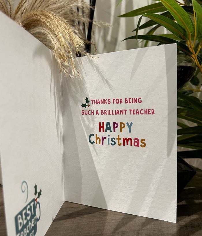 Best Teacher Ever Christmas card - Image 2