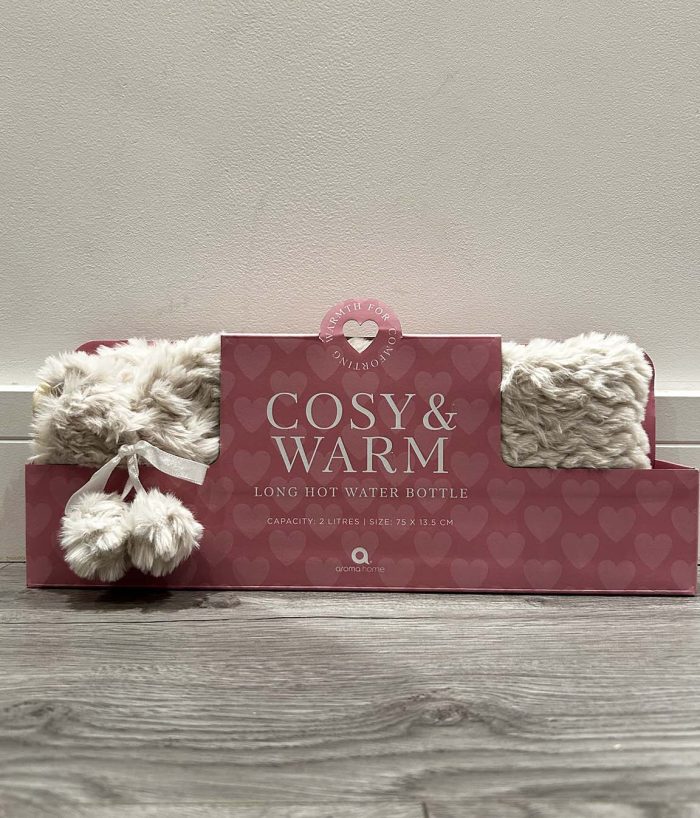 Cosy and Warm Long Hot water Bottle - Pink Package