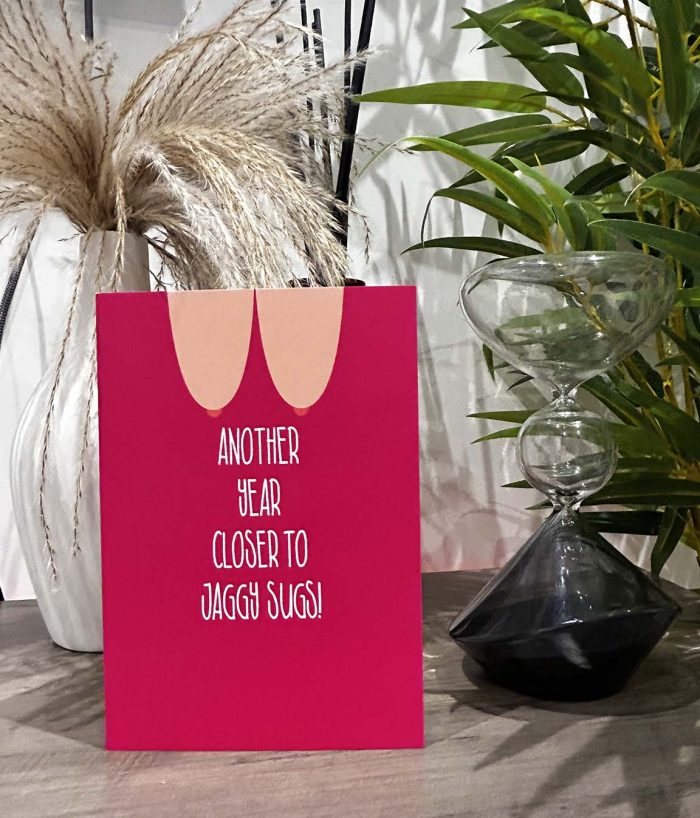 Jaggy boobs Birthday Card