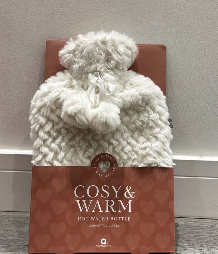 White Cosy and Warm Hot water Bottle